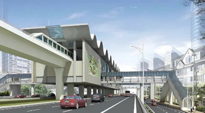 Phối cảnh một nhà ga của tuyến metro đầu tiên ở Bình Dương. Ảnh: Đơn vị tư vấn