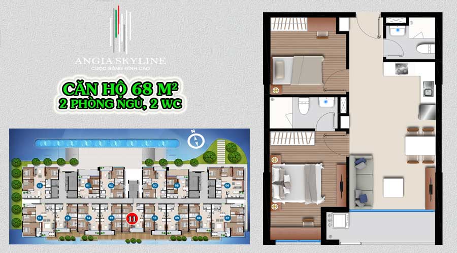 Thiết kế dự án căn hộ chung cư Skyline Quận 7 chủ đầu tư An Gia