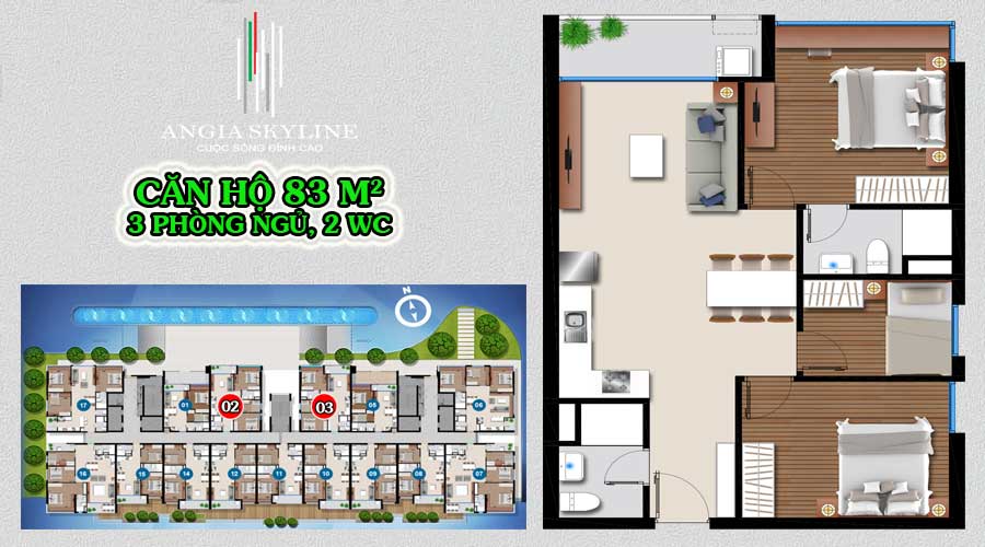 Thiết kế dự án căn hộ chung cư Skyline Quận 7 chủ đầu tư An Gia