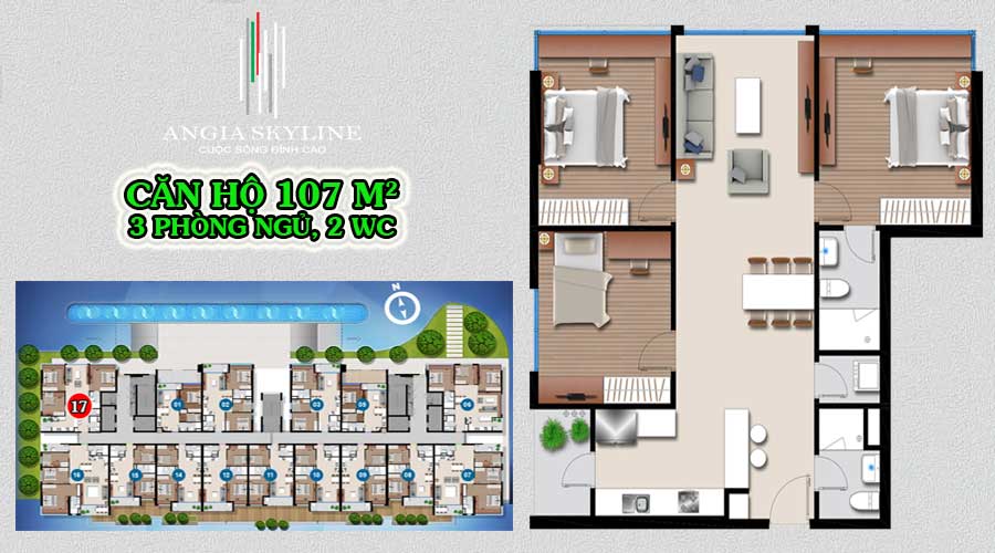 Thiết kế dự án căn hộ chung cư Skyline Quận 7 chủ đầu tư An Gia